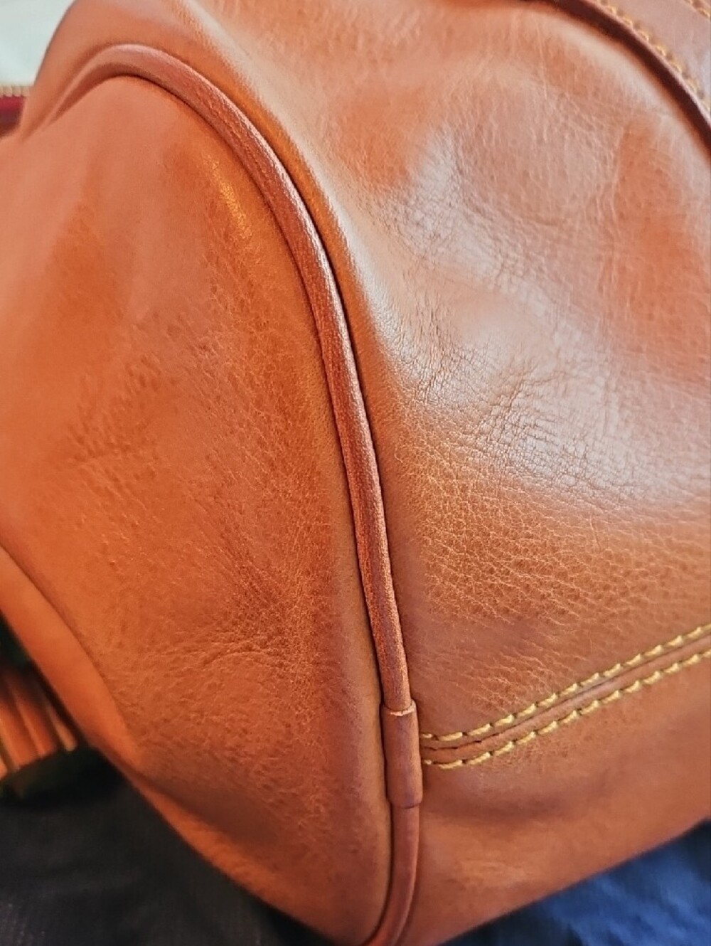 Dooney & Bourke Florentine Leather Large Satchel with Gold Hardware - Picture 6 of 16